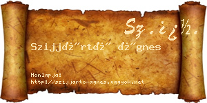 Szijjártó Ágnes névjegykártya