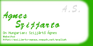agnes szijjarto business card
